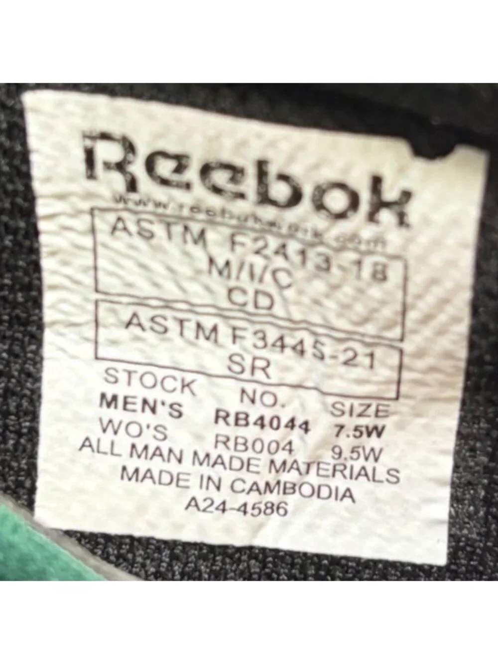 Reebok Sublite Cushion Womens Size 9.5D Black Composite Toe Safety Work Shoes